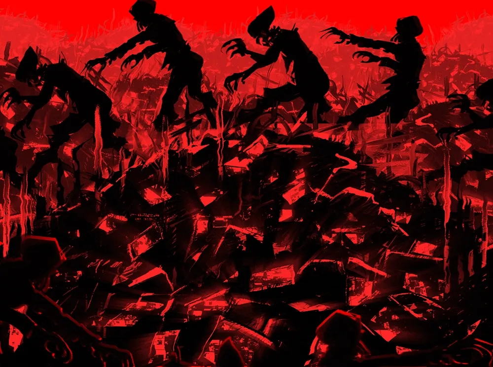 Zombies and trash piles
