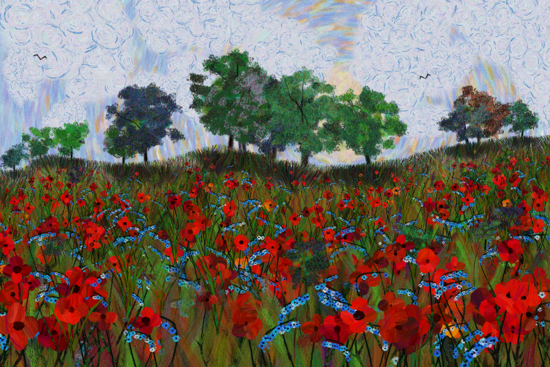 Flowers and Sky #196